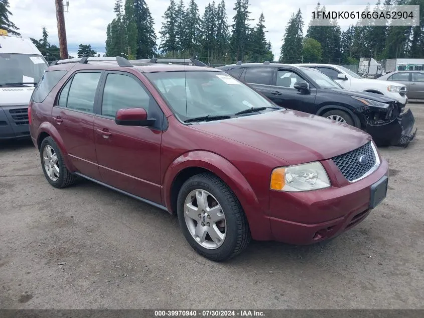 1FMDK06166GA52904 2006 Ford Freestyle Limited