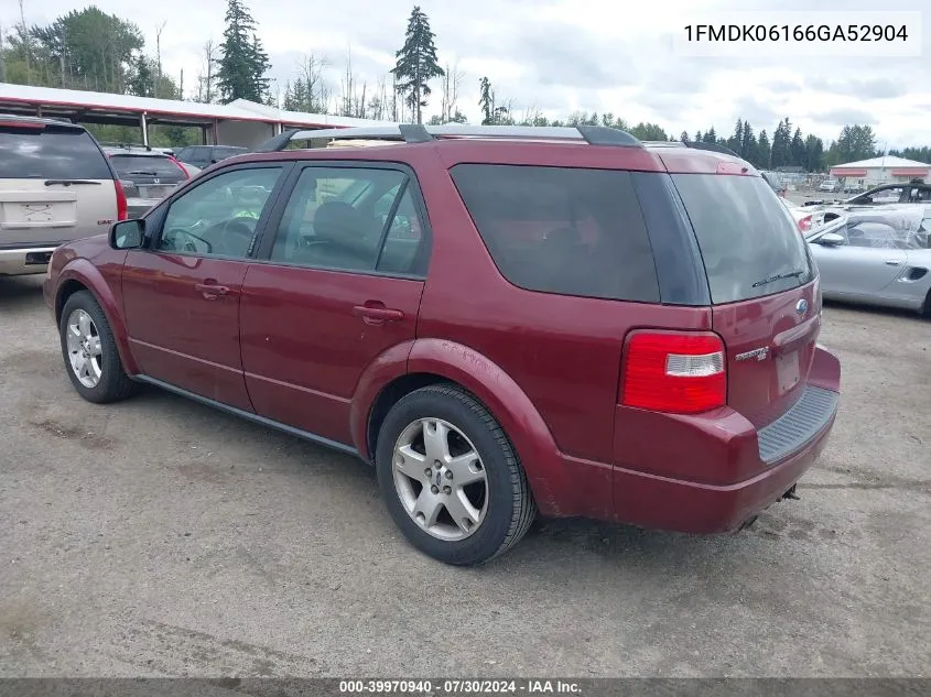 1FMDK06166GA52904 2006 Ford Freestyle Limited