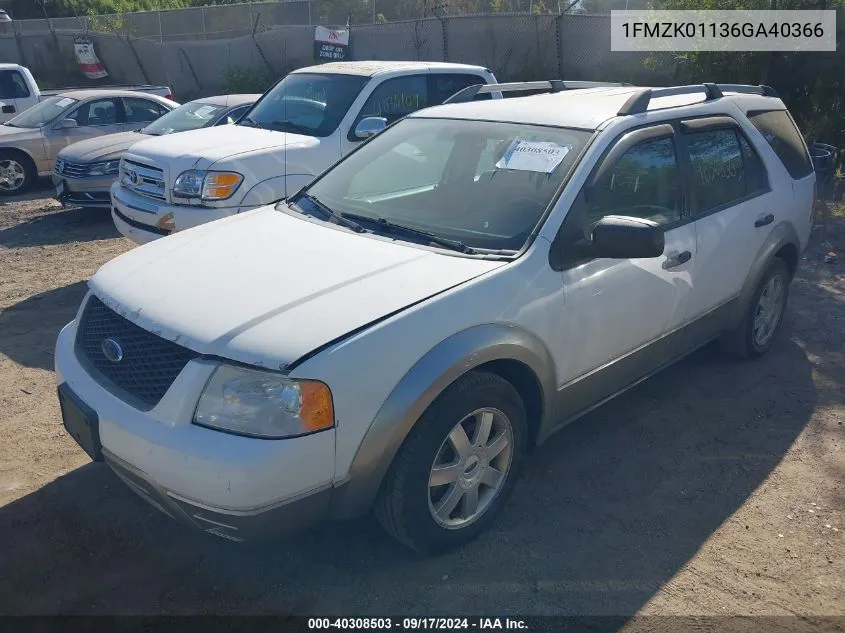 1FMZK01136GA40366 2006 Ford Freestyle Se