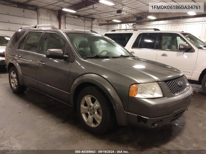 1FMDK06186GA34761 2006 Ford Freestyle Limited