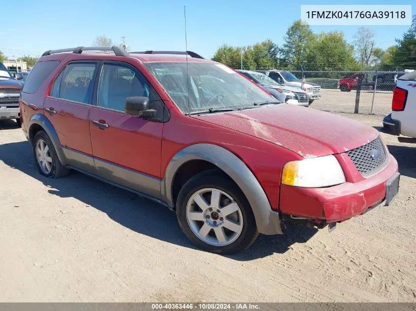 1FMZK04176GA39118 2006 Ford Freestyle Se