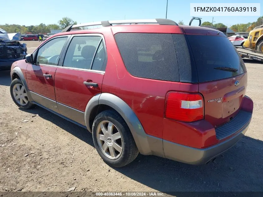 1FMZK04176GA39118 2006 Ford Freestyle Se