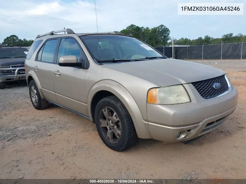 1FMZK03106GA45246 2006 Ford Freestyle Limited