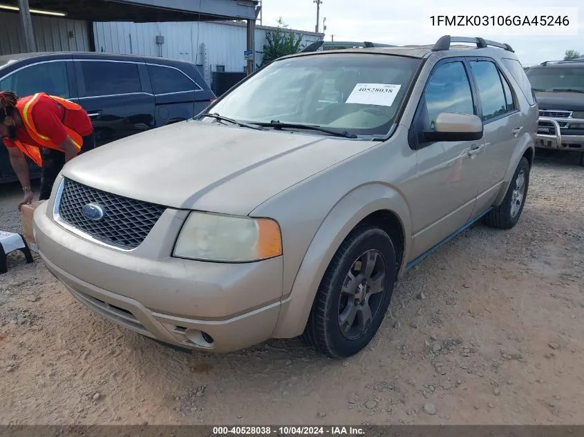 1FMZK03106GA45246 2006 Ford Freestyle Limited