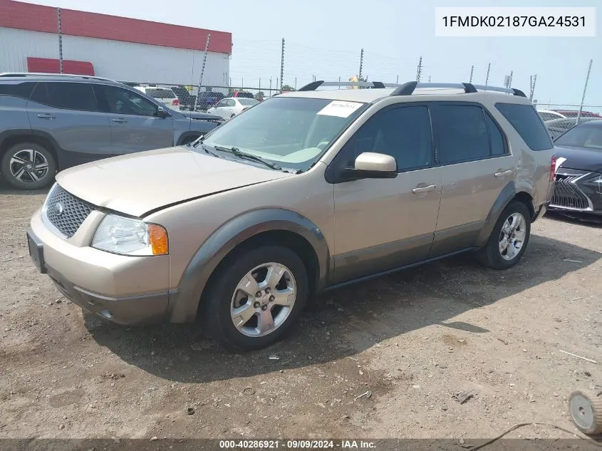 1FMDK02187GA24531 2007 Ford Freestyle Sel