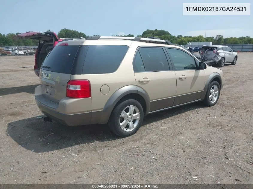 1FMDK02187GA24531 2007 Ford Freestyle Sel