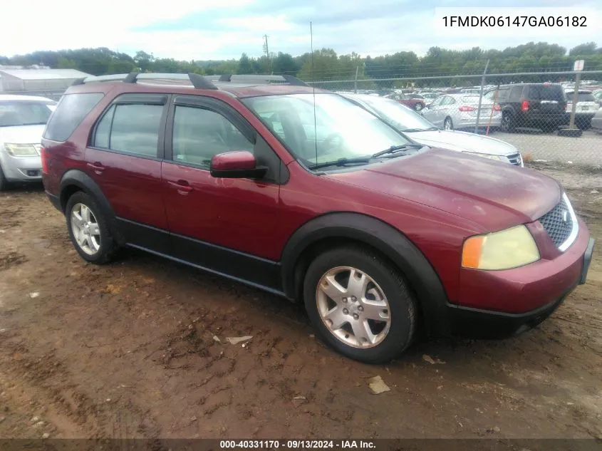 1FMDK06147GA06182 2007 Ford Freestyle Limited