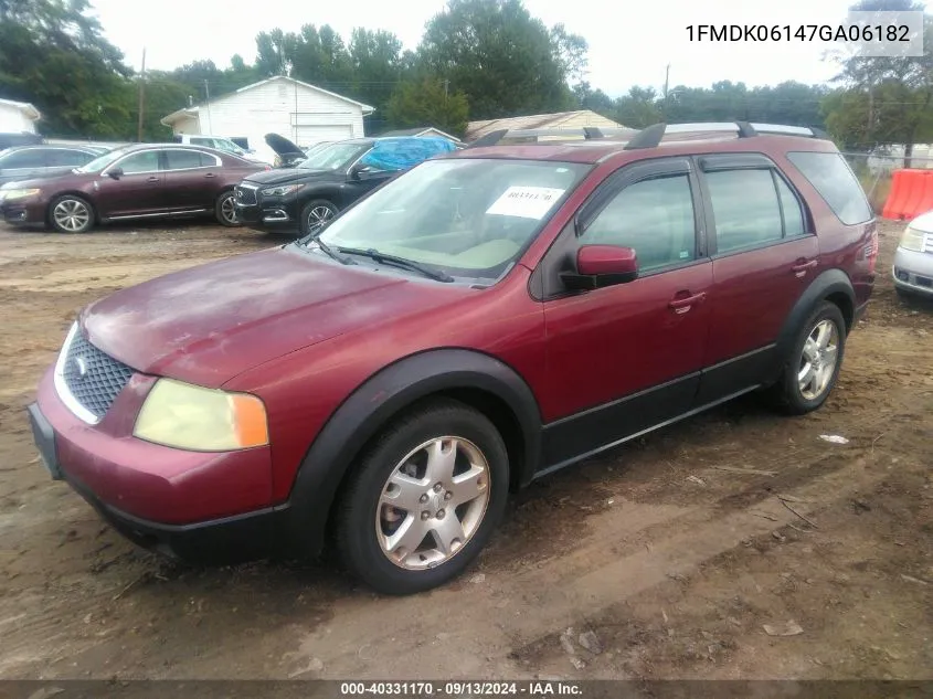 1FMDK06147GA06182 2007 Ford Freestyle Limited