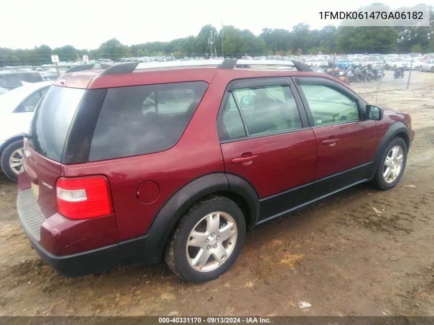 1FMDK06147GA06182 2007 Ford Freestyle Limited