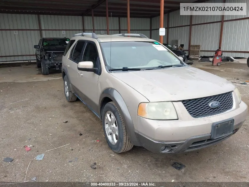 1FMZK02107GA00424 2007 Ford Freestyle Sel