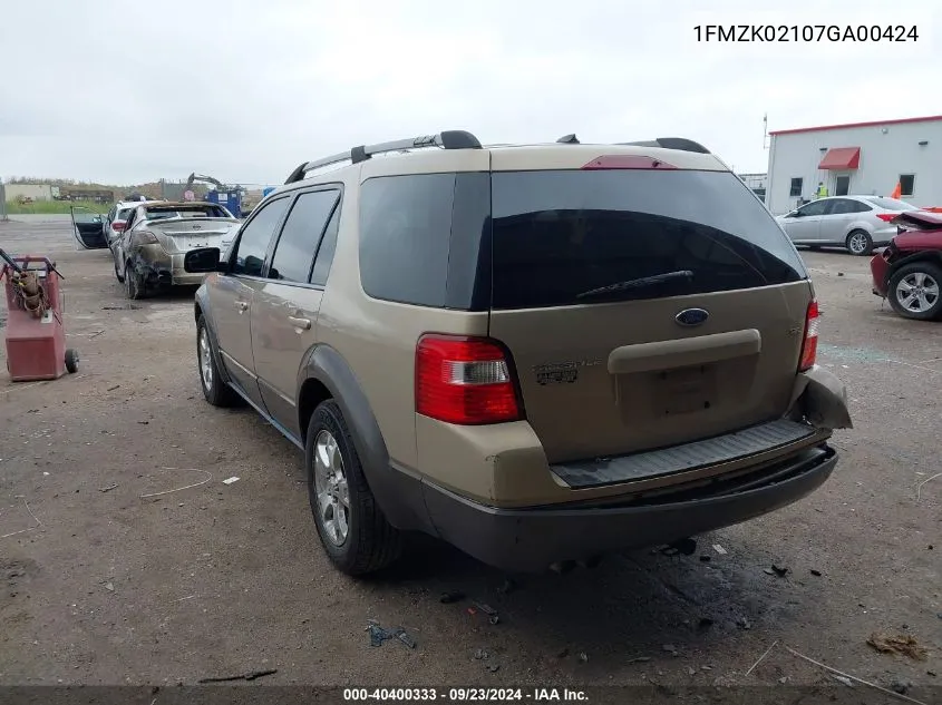 1FMZK02107GA00424 2007 Ford Freestyle Sel