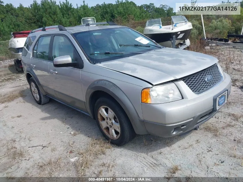 1FMZK02177GA14126 2007 Ford Freestyle Sel