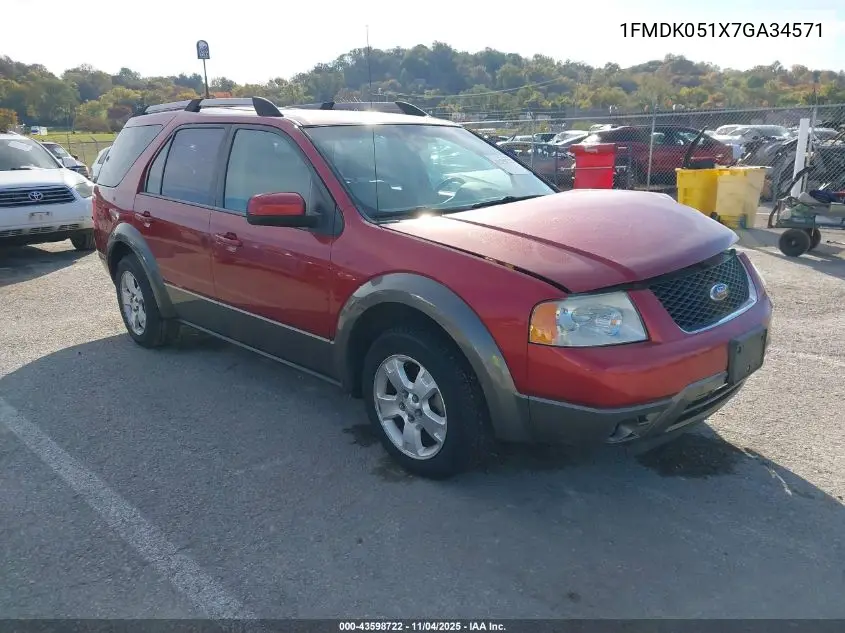 1FMDK051X7GA34571 2007 Ford Freestyle Sel