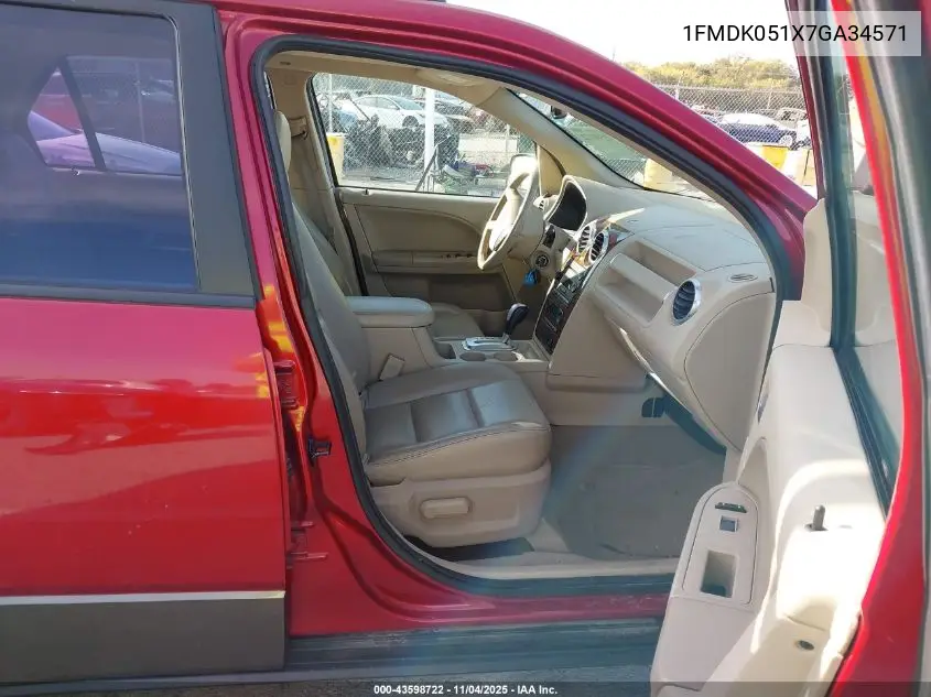 1FMDK051X7GA34571 2007 Ford Freestyle Sel