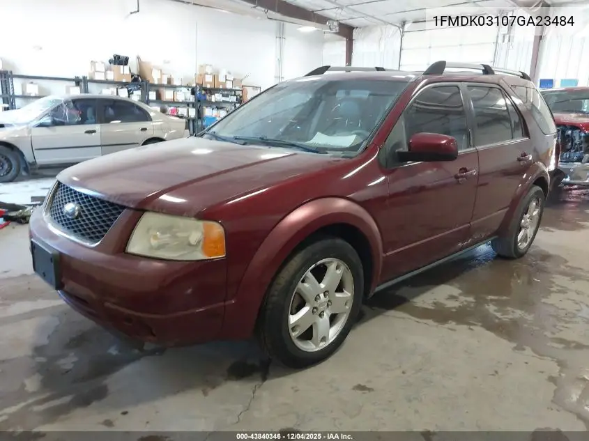 1FMDK03107GA23484 2007 Ford Freestyle Limited