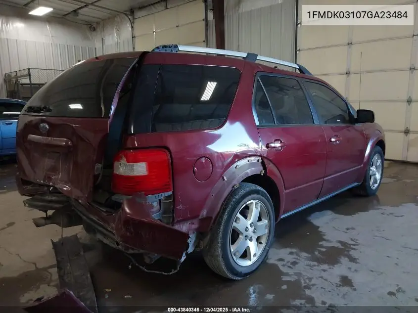 1FMDK03107GA23484 2007 Ford Freestyle Limited