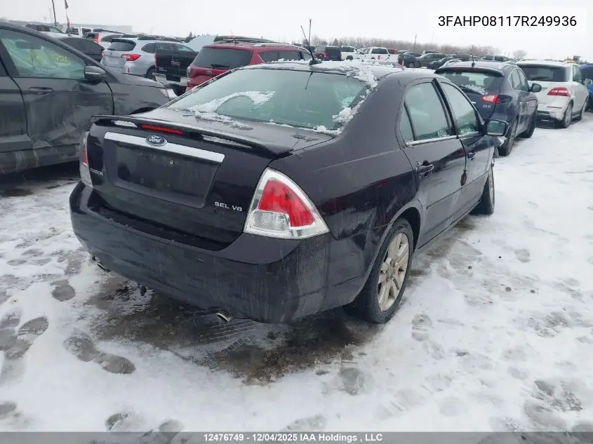3FAHP08117R249936 2007 Ford Fusion Sel