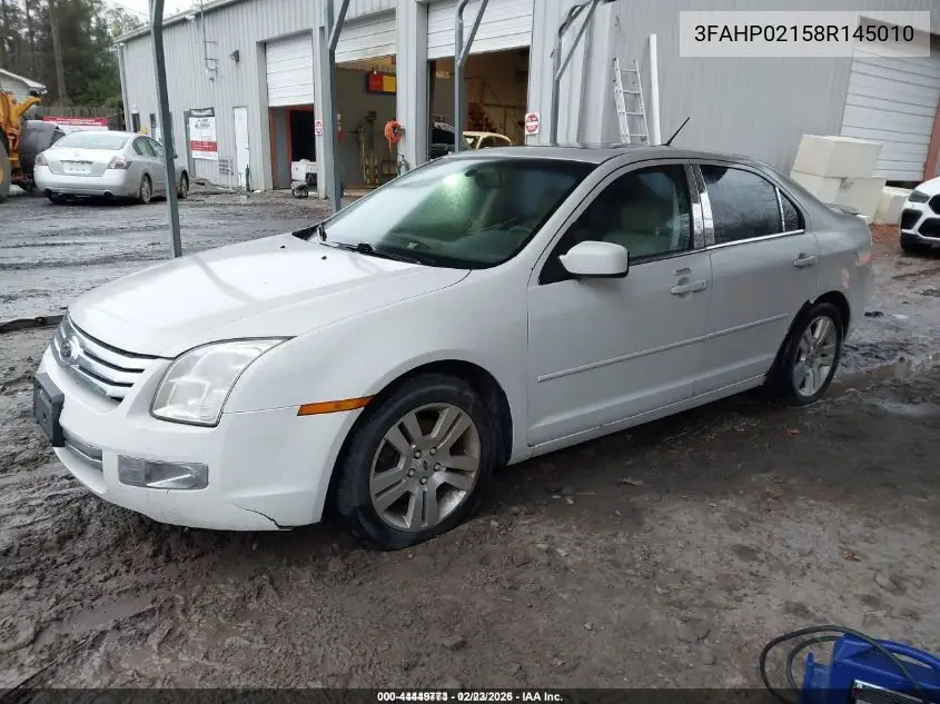 3FAHP02158R145010 2008 Ford Fusion Sel