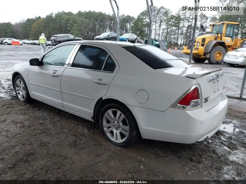 3FAHP02158R145010 2008 Ford Fusion Sel