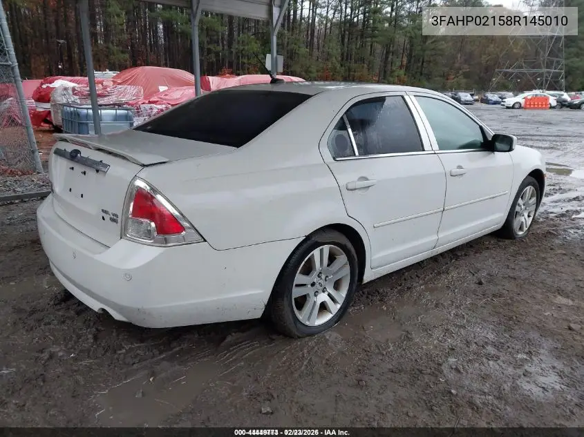 3FAHP02158R145010 2008 Ford Fusion Sel