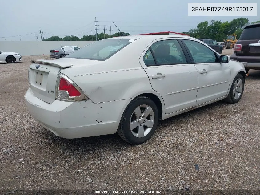 3FAHP07Z49R175017 2009 Ford Fusion Se