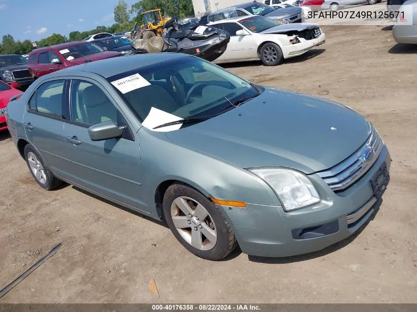 2009 Ford Fusion Se VIN: 3FAHP07Z49R125671 Lot: 40176358