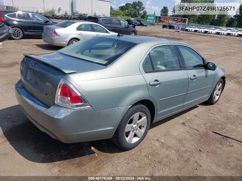 3FAHP07Z49R125671 2009 Ford Fusion Se