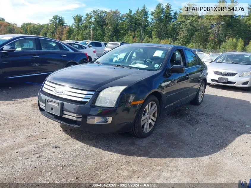 2009 Ford Fusion Sel VIN: 3FAHP081X9R154276 Lot: 40423269