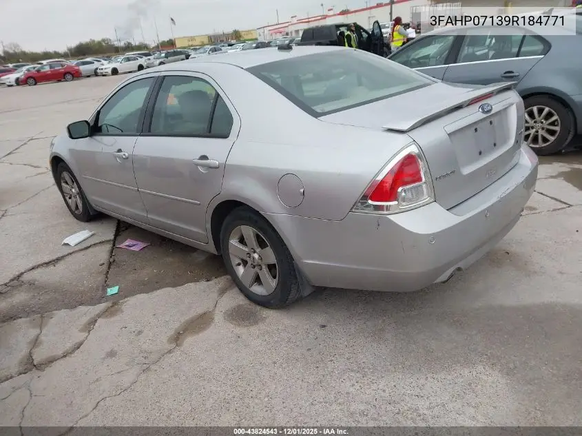 3FAHP07139R184771 2009 Ford Fusion Se