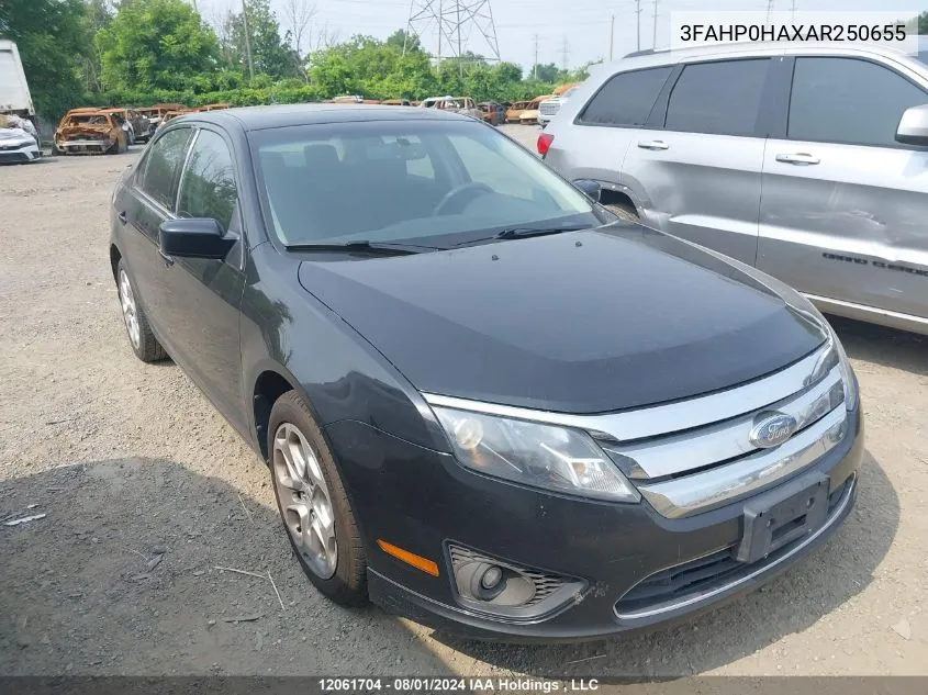 3FAHP0HAXAR250655 2010 Ford Fusion