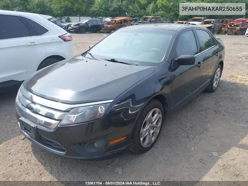 2010 Ford Fusion VIN: 3FAHP0HAXAR250655 Lot: 12061704