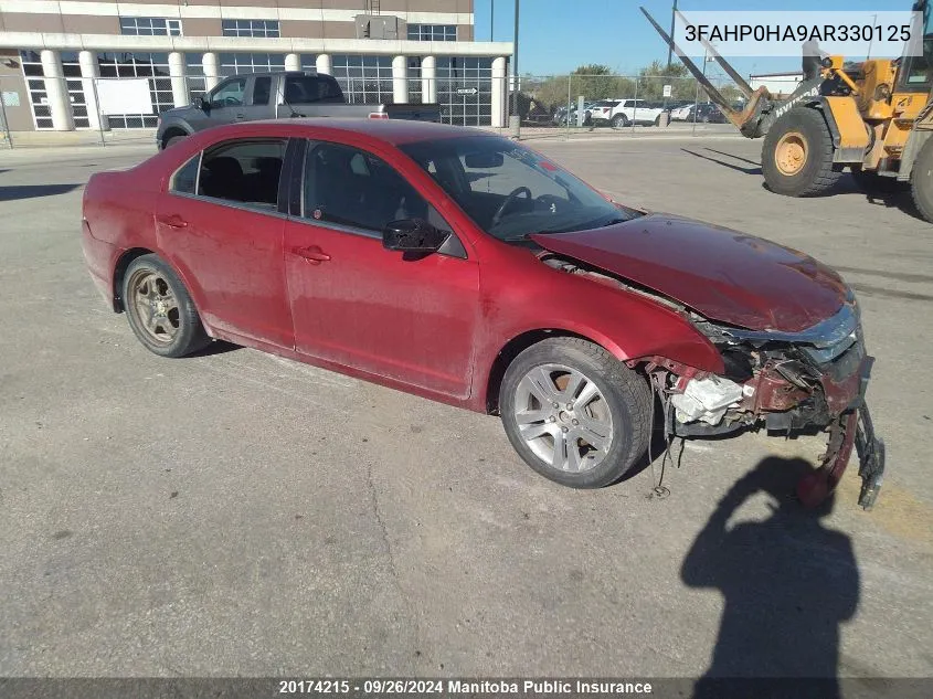 2010 Ford Fusion Se VIN: 3FAHP0HA9AR330125 Lot: 20174215