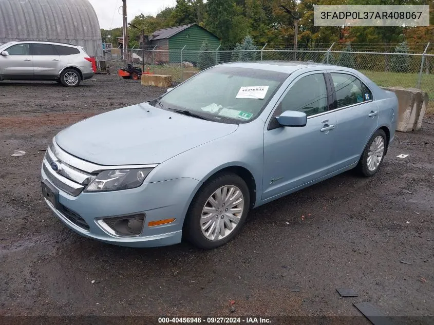 2010 Ford Fusion Hybrid VIN: 3FADP0L37AR408067 Lot: 40456948