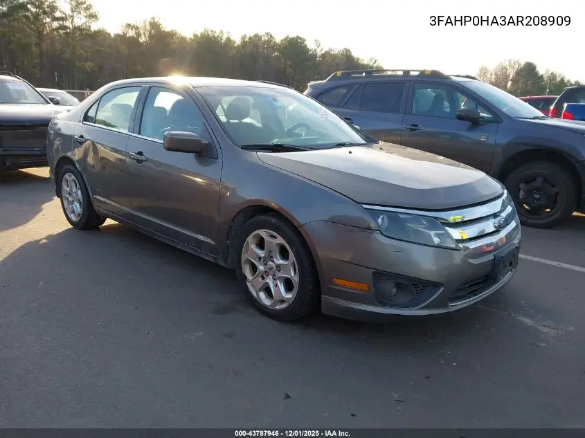 3FAHP0HA3AR208909 2010 Ford Fusion Se