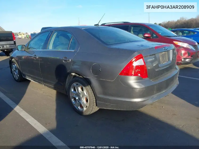 3FAHP0HA3AR208909 2010 Ford Fusion Se