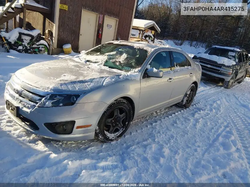 3FAHP0HA4AR415275 2010 Ford Fusion Se