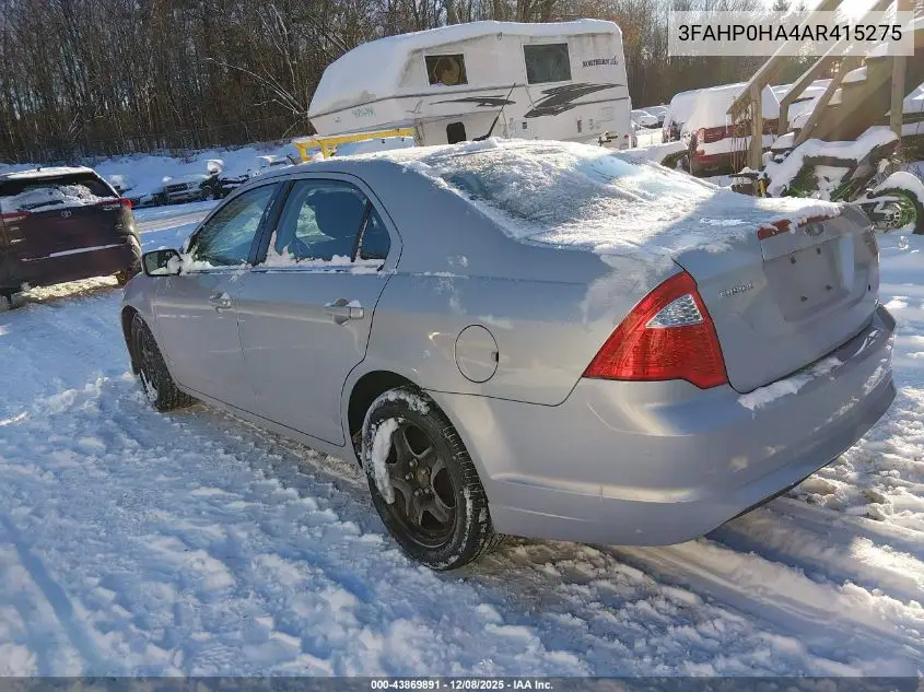 3FAHP0HA4AR415275 2010 Ford Fusion Se