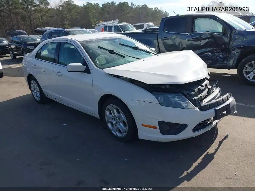 3FAHP0HA7AR208993 2010 Ford Fusion Se