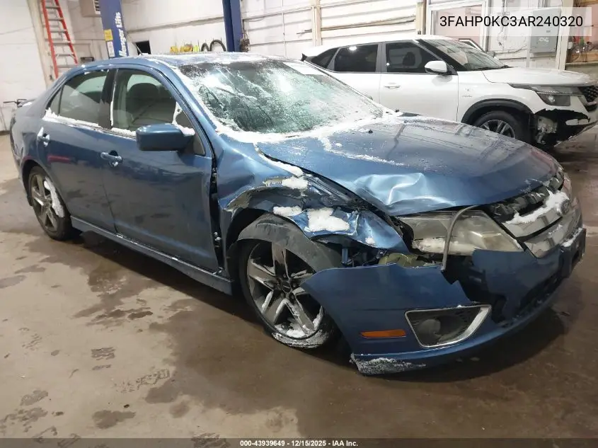 3FAHP0KC3AR240320 2010 Ford Fusion Sport