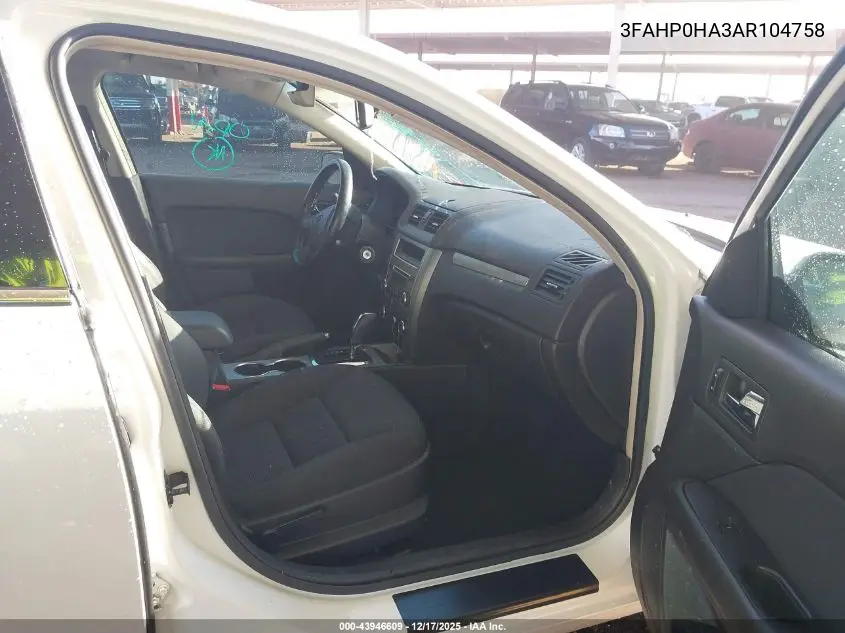 3FAHP0HA3AR104758 2010 Ford Fusion Se