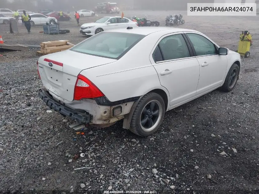 3FAHP0HA6AR424074 2010 Ford Fusion Se