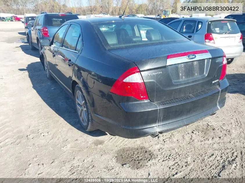 3FAHP0JG8BR300422 2011 Ford Fusion Sel