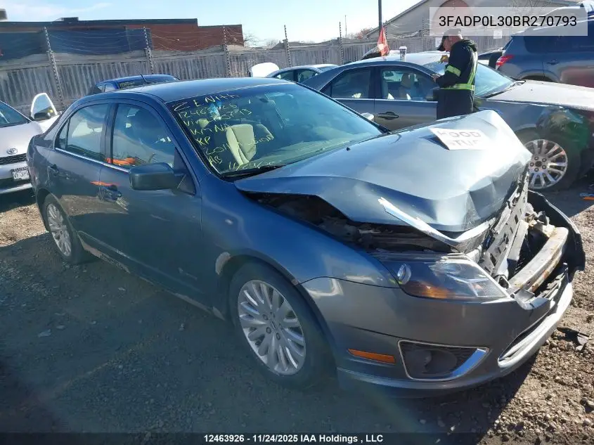 3FADP0L30BR270793 2011 Ford Fusion Hybrid Hybrid