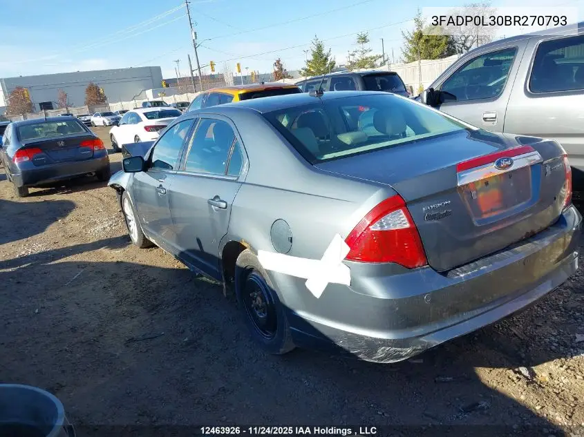 3FADP0L30BR270793 2011 Ford Fusion Hybrid Hybrid