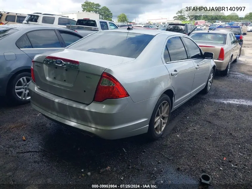 3FAHP0JA9BR140997 2011 Ford Fusion Sel