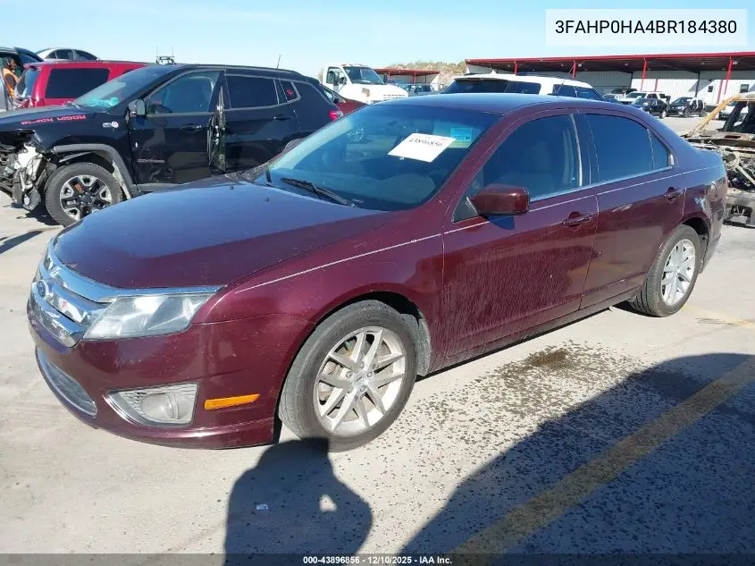 3FAHP0HA4BR184380 2011 Ford Fusion Se