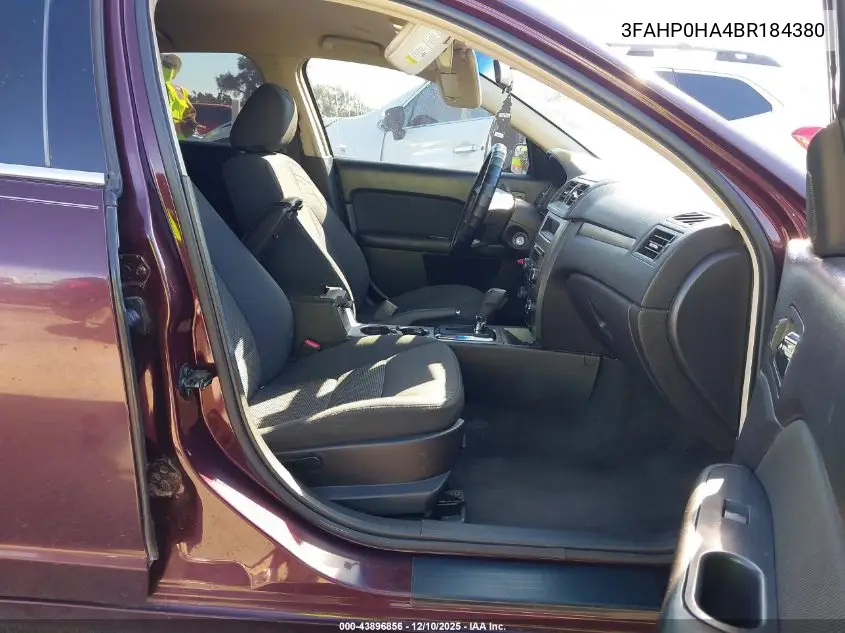 3FAHP0HA4BR184380 2011 Ford Fusion Se
