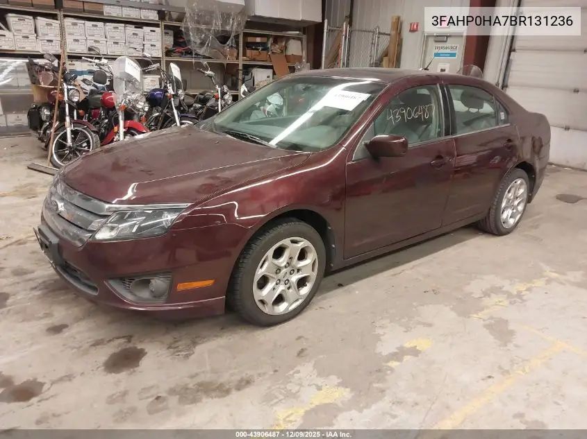 3FAHP0HA7BR131236 2011 Ford Fusion Se