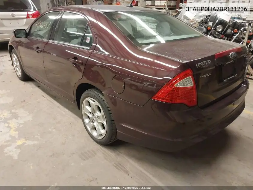 3FAHP0HA7BR131236 2011 Ford Fusion Se