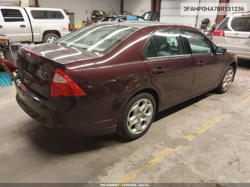 3FAHP0HA7BR131236 2011 Ford Fusion Se